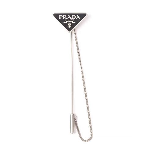 Silver Prada Symbole Brooch 